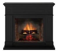 Cheminée électrique connectée 1400W - LARSEN Powerflame 2 - effets flammes 3D et crépitement - Noir