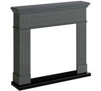 Fm462 Gr3 Housse De Cheminee Pour Insert Electrique Cadre En Bois Gris Fonce