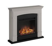 TAGU Helmi Cheminée électrique avec Chauffage, 1500W, Programmable sur 7 Jours, Thermostat numérique, Télécommande (Beige Clair)