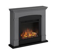 TAGU Helmi Cheminée électrique avec Chauffage, 1500W, Programmable sur 7 Jours, Thermostat numérique, Télécommande (Gris Uniforme)