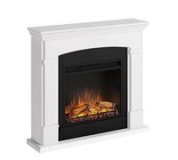 TAGU Helmi Cheminée électrique avec PowerFlame, Chauffage et Thermostat, minuterie 7 Jours, Effet Flamme LED, télécommande (Blanc Pur)