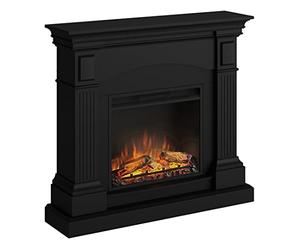 TAGU Magna Cheminée électrique avec PowerFlame, Chauffage et Thermostat, minuterie 7 Jours, Effet Flamme LED, télécommande (Noir Profond)