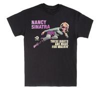 TAGUIHBE Nancy Sinatra These Boots are Made for Walkin t-Shirt Black XL