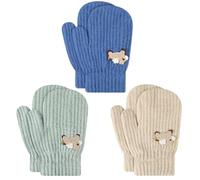 TAGVO 3 paires Gants d'hiver pour Enfants 2 à 5 Ans, Gants Extensibles en Tricot Enfant, Gants Magique Gants Moufles extensibles pour enfants en bas âge filles et garçons