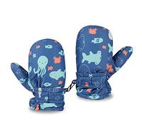 TAGVO Bambin Gants Chauds, Hiver Enfants Garçons Filles Epais Gants et Moufles, Toison Thermique Doublé Tricotés Gants et Moufles