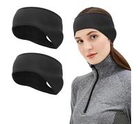 TAGVO Bandeau de Sports d'hiver, 2 Pièces Bandeau d'oreille léger, Bandeau cache-oreilles d'hiver, Cache-Oreilles Bandeaux, avec trou pour queue de cheval, Bandeaux de Course pour Running Cyclisme