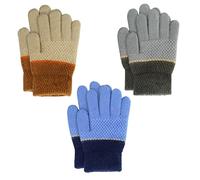 TAGVO Bébé Thermique Gants Hiver Automne Epais Mitaines, Tricoté Crochet Chaud Douce Gants Plein-Doigts, Snowboard Camping Vélo pour Enfants Garçons Filles 4-7 Ans