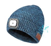 TAGVO Bonnet Bluetooth 5.2 avec LED Lampe Hommes Femmes, Rechargeable par USB Musical Running Chapeau Lumineux, Casquette éclairée Tricoté Chaud d'hiver Camping Randonnée Cyclisme, Cadeaux Techniques