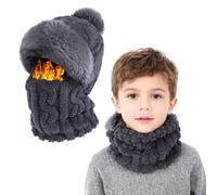 TAGVO Cagoule Bonnet Tricoté d'hiver pour Enfants, Cagoule Balaclava Masque De Ski en Doux Polaire de Chaud Coupe-Vent Thermique Élastique pour Garçons et Filles