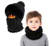 TAGVO Cagoule Bonnet Tricoté d'hiver pour Enfants, Cagoule Balaclava Masque De Ski en Doux Polaire de Chaud Coupe-Vent Thermique Élastique pour Garçons et Filles