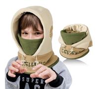 TAGVO Cagoule de d'hiver Enfants de 5 à 13 Ans, Multifonction Réglable Masque de Ski Thermique, Cagoule Cache-Cou en Polaire, Cagoule Coupe-Vent Balaclava pour Les Sports de Plein Air garçons Filles