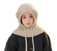 TAGVO Cagoule Enfant, Bonnet et Écharpe d’Hiver 2 en 1, Adapté pour Enfants de 2 à 6 Ans