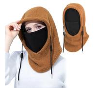 TAGVO Cagoule Polaire Thermique d’Hiver Unisexe, Capuche Multifonctionnelle et Écharpe Cache-Cou avec Cordon Réglable, Masque de Visage pour Hommes et Femmes - Idéal pour Sports de Plein Air