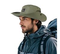TAGVO Chapeau de pêche pour Hommes Femmes, Chapeau de Soleil de Respirant Pliable, Chapeau Safari Protection UV, Chapeau Randonnée à Large Bord Extérieur Pour Pêche Bateau l'escalade