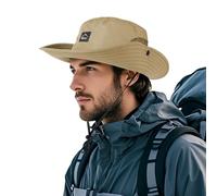 TAGVO Chapeau de pêche pour Hommes Femmes, Chapeau de Soleil de Respirant Pliable, Chapeau Safari Protection UV, Chapeau Randonnée à Large Bord Extérieur Pour Pêche Bateau l'escalade