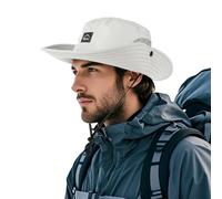 TAGVO Chapeau de pêche pour Hommes Femmes, Chapeau de Soleil de Respirant Pliable, Chapeau Safari Protection UV, Chapeau Randonnée à Large Bord Extérieur Pour Pêche Bateau l'escalade