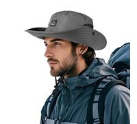 TAGVO Chapeau de pêche pour Hommes Femmes, Chapeau de Soleil de Respirant Pliable, Chapeau Safari Protection UV, Chapeau Randonnée à Large Bord Extérieur Pour Pêche Bateau l'escalade