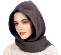 TAGVO Chapeau Hiver et Écharpe 2 en 1 Unisexe, Coupe-Vent Bonnet et Ensembles De Cache-Cou Chaud Chapeau avec Écharpe à Capuche, Écharpe Pull-Over Douce Elastique Cagoule Hiver Neck Gaiter