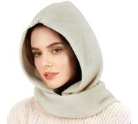 TAGVO Chapeau Hiver et Écharpe 2 en 1 Unisexe, Coupe-Vent Bonnet et Ensembles De Cache-Cou Chaud Chapeau avec Écharpe à Capuche, Écharpe Pull-Over Douce Elastique Cagoule Hiver Neck Gaiter
