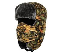 TAGVO Chapka Camouflage Trappeur Bombardier de Cavalier avec Masque Coupe-vent, Ushanka Oreille Chaude Unisexe pour Ski en Plein Air