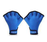 TAGVO Gants de Natation Gants Aquatiques Résistant à l'eau Gants Néoprène Palmés Gants d'entraînement pour Homme Femme Adulte Fitness Nage Surf Bain Gants Piscine Aqua Gants Bleu