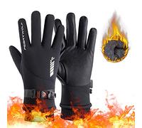 TAGVO Gants De Ski d'Hiver Gants d'Équitation Antidérapants Imperméables Et Coupe-Vent Gants Réglables Pour Cyclisme Écran Tactile Clip Anti-Perte Doublure En Velours Arctique Double Épaississement-4℉