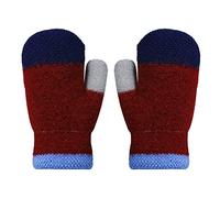 TAGVO Gants et Moufles pour Enfant, Gants Tricotés D'hiver, Gants de Mitaines à Doublure Polaire épaisse, Gants Entièrement Recouverts de Doigts pour Garçons Filles âgés de 6 à 12 ans