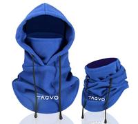 TAGVO Hiver Cagoule en Polaire Thermique, Multifonction Chaud Capuche Réglable Chapeau de Ski Couvre-Visage Masque Facial Cache-Cou Neck Gaiter pour la Course Ski Cyclisme - Homme Femme