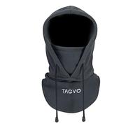 TAGVO Hiver Cagoule en Polaire Thermique, Multifonction Chaud Capuche Réglable Chapeau de Ski Couvre-Visage Masque Facial Cache-Cou Neck Gaiter pour la Course Ski Cyclisme - Homme Femme