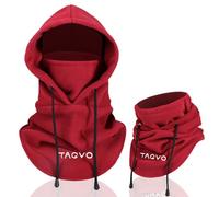 TAGVO Hiver Cagoule en Polaire Thermique, Multifonction Chaud Capuche Réglable Chapeau de Ski Couvre-Visage Masque Facial Cache-Cou Neck Gaiter pour la Course Ski Cyclisme - Homme Femme