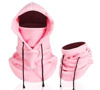TAGVO Hiver Cagoule en Polaire Thermique, Multifonction Chaud Capuche Réglable Chapeau de Ski Couvre-Visage Masque Facial Cache-Cou Neck Gaiter pour la Course Ski Cyclisme - Homme Femme