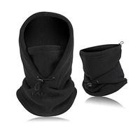 TAGVO Masque De Ski Cagoule Coupe-Vent Polaire Thermique Utilisation Polyvalente Unisexe Chaud ＆ Couvre-Visage Respirant Cache-Cou Épais pour Les Sports De Plein Air d'hiver