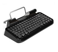 TAHALI Clavier de Machine à écrire rétro, Clavier de Jeu à Touches Rondes Punk, Clavier mécanique sans Fil Bluetooth, Clavier Compact pour iOS Windows