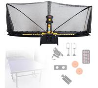 TAHALI Machine Automatique de Balle de Tennis de Table 50W, Robot d'entraînement de Tennis de Table Robot de ping-Pong 9 réglages de Rotation avec Filets recyclés
