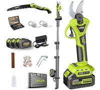 TAHALI Sécateur électrique Branche Ciseaux Cutter Sécateur avec Reach Extension Pole 160-240cm Sécateur électrique télescopique Diamètre de Coupe 40/50mm,50mm-Battery*3