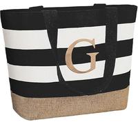 TAHAVICE Sac personnalisé, sac de plage pour femmes avec fermeture éclair, sac fourre-tout initial pour femmes grand, cadeaux personnalisés pour femmes pour copine mariée épouse collègue