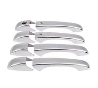 TAHDP Garniture Autocollante Et Moulure De Protection Pour Poignée De Porte Extérieure De Voiture Pour Chrysler 300C 2005-2010 gauche droite poignées Housse(Argent,2 trous intelligents)