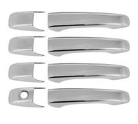 TAHDP Garniture Autocollante Et Moulure De Protection Pour Poignée De Porte Extérieure De Voiture Pour Chrysler 300C 2005-2010 gauche droite poignées Housse(Argent,Pas de trou intelligent)