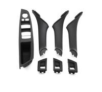 TAHDP Poignée De Porte, Accoudoir, Panneau Commande Vitre, Intérieur Pour BMW Série 5 F10 F11 F18 520i 523i 525i 528i 535i (conduite À Gauche) Couvercle de poignée de porte(Noir,7 pièces)
