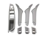 TAHDP Poignée De Porte, Accoudoir, Panneau Commande Vitre, Intérieur Pour BMW Série 5 F10 F11 F18 520i 523i 525i 528i 535i (conduite À Gauche) Couvercle de poignée de porte(Titane,7 pièces)