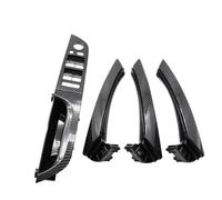 TAHDP Poignée De Porte Intérieure Complète Pour BMW Série 3 E90 E91 316 318 320 325 328i, Lot 7 Pièces, Conduite À Gauche Couvercle de poignée de porte(Carbon high-end 37.5)
