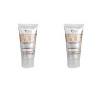 Tahe Crème Solaire pour Visage avec Protection Solaire Couleur SPF50+ 50 ml (Lot de 2)
