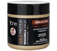 Tahe Gold Protein Masque Capillaire 3 en 1 pour des Cheveux Secs, Éclat et Douceur (400 ml)