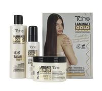 Tahe Laminate Gold Kit de lissage Shampooing + Masque + Crème Coiffante 700 ml
