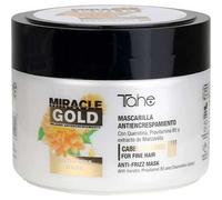 Tahe Miracle Gold Masque anti-frisottis pour cheveux fins avec de la Kératine, de la Provitamine B5 et un extrait de Camomille, 300 ml