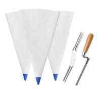 Tahikem Lot de 3 sacs de mortier maçonnerie résistant 30,5 x 61 cm Avec pointe perforation Pour carrelage