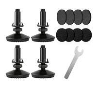 Tahikem Lot de 4 pieds de nivellement réglables M10, pieds de nivellement robustes pour meubles avec écrou en T, à visser sur armoire, table, chaise de restaurant (diamètre de la base de 5,1 cm et