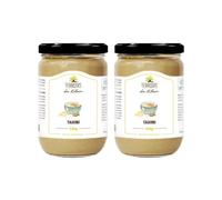 Tahini Libanais Authentique- 100% Purée de Sésame- Riche en Protéines, Fibres & Antioxydants, Vegan - Certifié Commerce Equitable- 2x330g- Terroirs du Liban