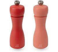 Tahiti Duo de moulins à poivre et à sel manuels en bois, feu, 15 cm