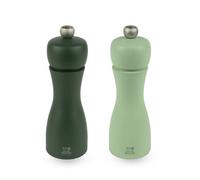 Duo De Moulins À Poivre Et À Sel Manuels En Bois, Eau, 15 Cm Tahiti